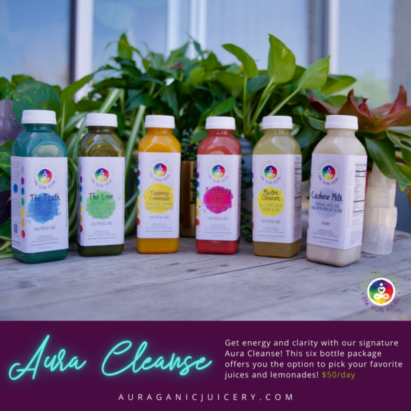 Aura Cleanse Graphic Illustrating Gut Health and Detoxification