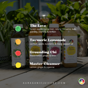 Information graphic about Aura Cleanse juice program