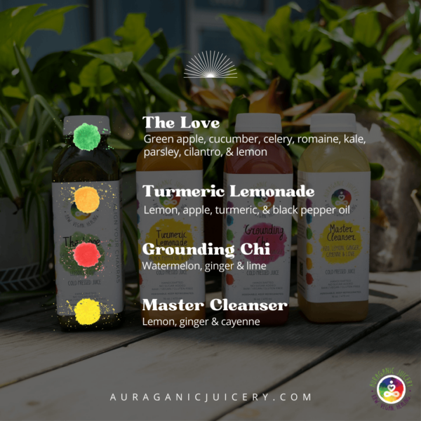 Information graphic about Aura Cleanse juice program